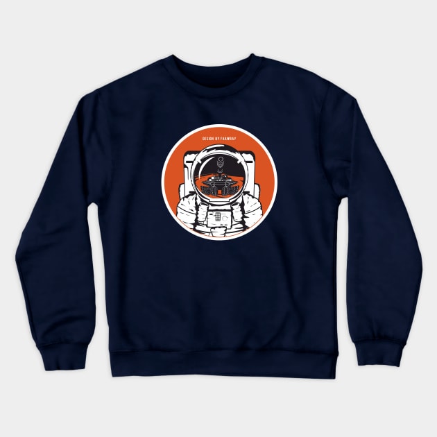 Astronaut sees Object 279 on a distant planet Crewneck Sweatshirt by FAawRay